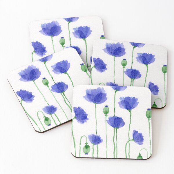 Item preview, Poppies - Indigo designed and sold by Aileen David.