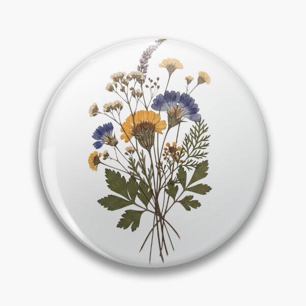 Item preview, Vintage Pressed Wildflower Bouquet - Botanical Herbarium Floral Print designed and sold by Dzblack.