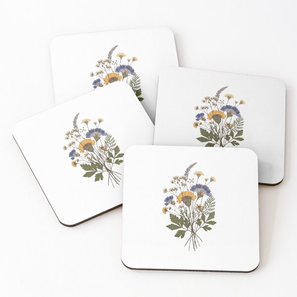 Item preview, Vintage Pressed Wildflower Bouquet - Botanical Herbarium Floral Print designed and sold by Dzblack.