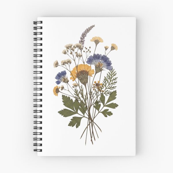 Item preview, Vintage Pressed Wildflower Bouquet - Botanical Herbarium Floral Print designed and sold by Dzblack.