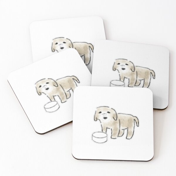 Item preview, Cute Puppy With Milk Mustache Art designed and sold by raun.draw.