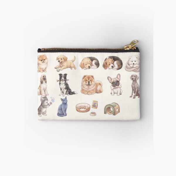 Item preview, Cute Dog Breeds Cats Pet Bed Watercolor Aesthetic Planner designed and sold by Rehnair.