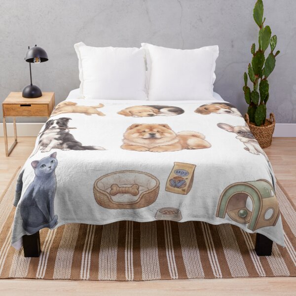 Item preview, Cute Dog Breeds Cats Pet Bed Watercolor Aesthetic Planner designed and sold by Rehnair.