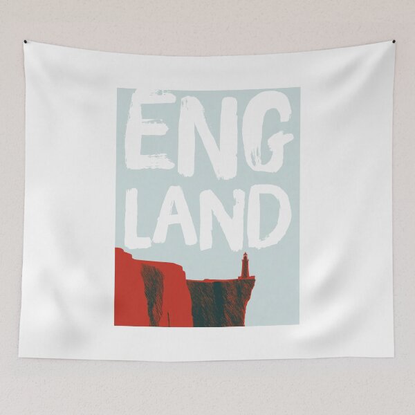 Item preview, England Coastal Cliffs, Vintage Lighthouse Wall Art designed and sold by MarkedArtPrints.