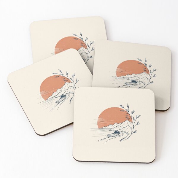 Item preview, Minimal Coastal Mountain Road Nature Art designed and sold by VYBORA Studio.
