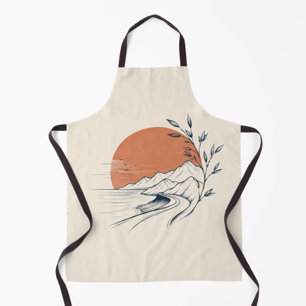 Item preview, Minimal Coastal Mountain Road Nature Art designed and sold by VYBORA Studio.