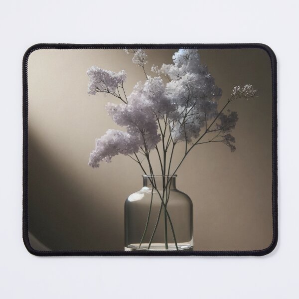 Item preview, Minimalist Purple Flowers in Glass Vase designed and sold by NarjaShop.