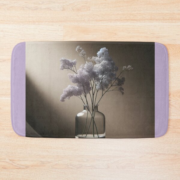 Item preview, Minimalist Purple Flowers in Glass Vase designed and sold by NarjaShop.
