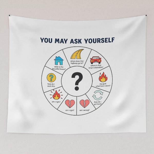 Item preview, YOU MAY ASK YOURSELF designed and sold by HeavHeadDsgn.