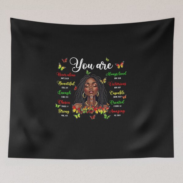 Item preview, Black History Loc'd Afro Girl You are Bible Verse Christian designed and sold by FrankIsabel.