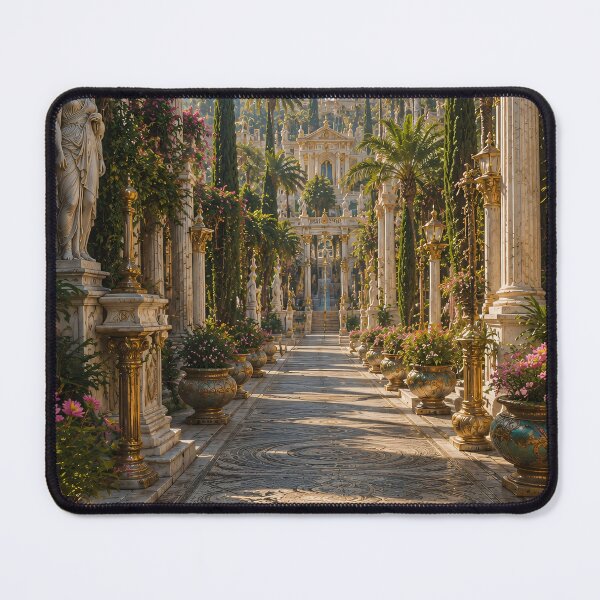 Item preview, Ancient Mythical City Alleys and Marble Columns Fantasy Art designed and sold by Vaelia.