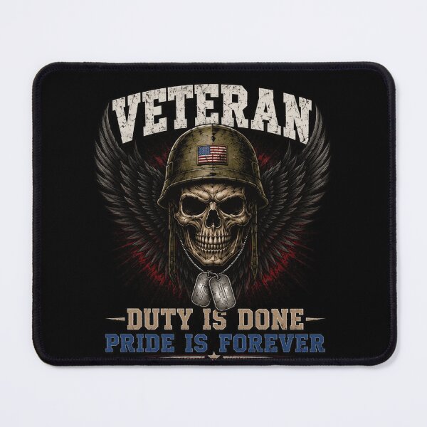 Item preview, Veteran Duty Is Done Pride Is Forever Skull designed and sold by markymaarty.