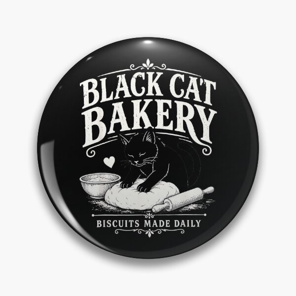 Item preview, Black Cat Bakery Biscuits Made Daily Cat Lover Baker Feline Chef designed and sold by CharlieConon.