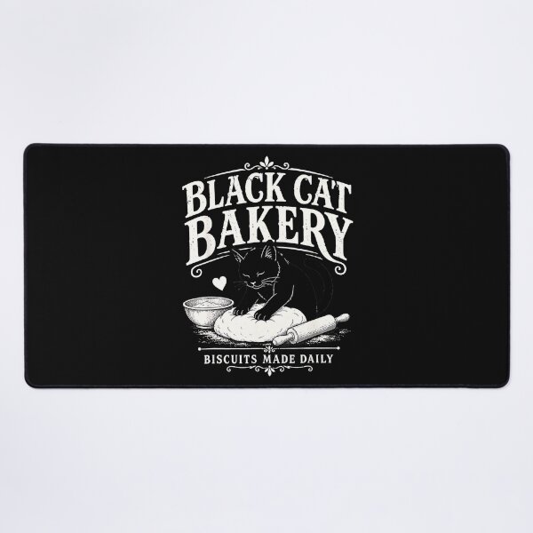 Item preview, Black Cat Bakery Biscuits Made Daily Cat Lover Baker Feline Chef designed and sold by CharlieConon.