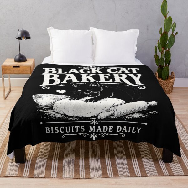 Item preview, Black Cat Bakery Biscuits Made Daily Cat Lover Baker Feline Chef designed and sold by CharlieConon.