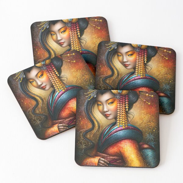 Item preview, Elegant Japanese Woman in Colorful Kimono Art designed and sold by Artessie.