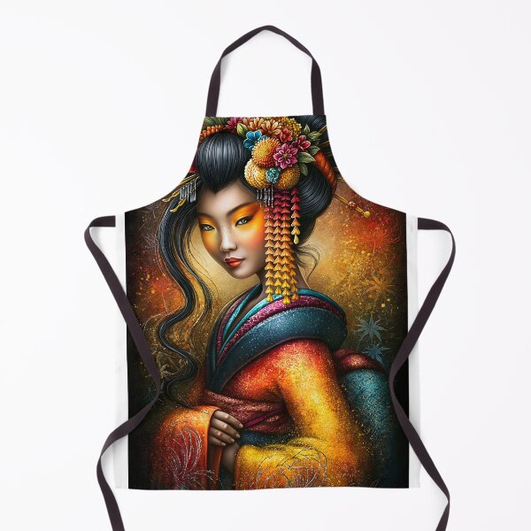 Item preview, Elegant Japanese Woman in Colorful Kimono Art designed and sold by Artessie.