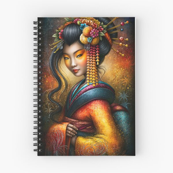 Item preview, Elegant Japanese Woman in Colorful Kimono Art designed and sold by Artessie.