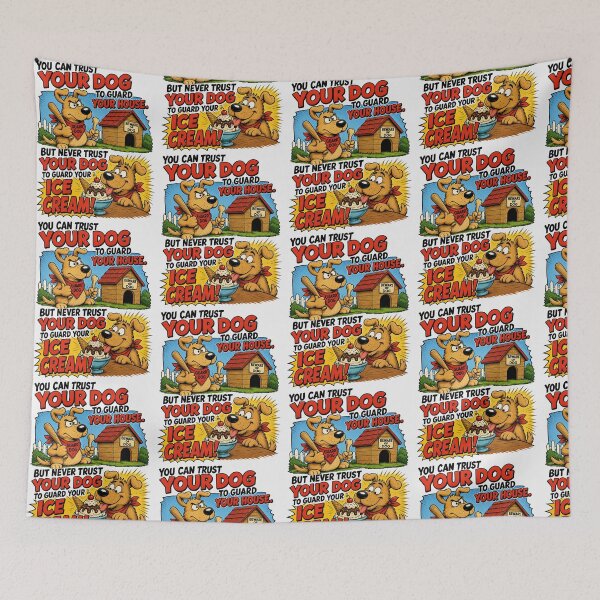 Item preview, Never Trust Your Dog With Ice Cream designed and sold by Mad Axle Studios.