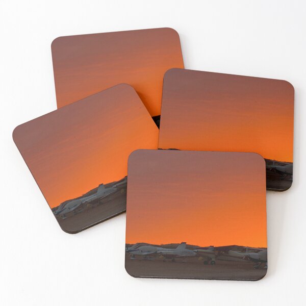 Item preview, Outback Airstrip at Dusk — Light Aircraft Silhouettes, South Australia designed and sold by BushPilotLens.