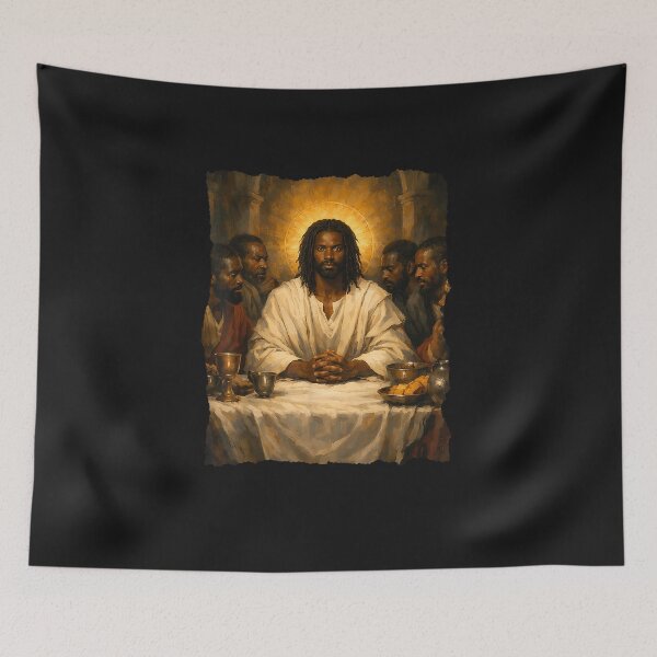 Item preview, Black Jesus Last Supper designed and sold by FrankIsabel.