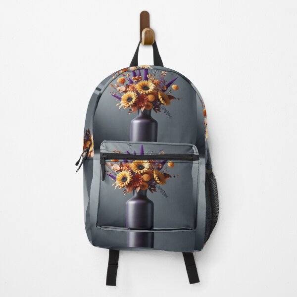 Item preview, Orange and Purple Floral Bouquet in Dark Vase designed and sold by NarjaShop.