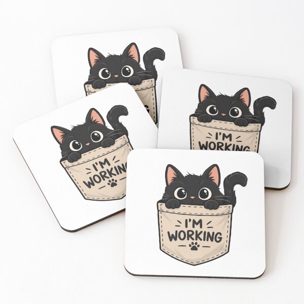 Item preview, Cute Black Cat Pocket Design designed and sold by Herodestroyer.