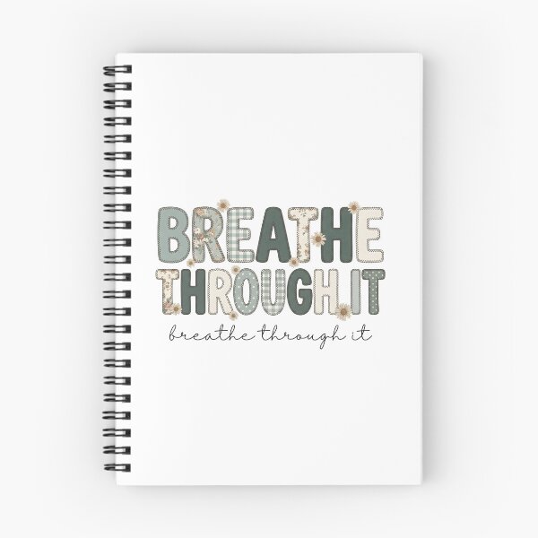 Item preview, Breathe Through It – Inspirational Mental Health Floral Typography designed and sold by StickerNestYou.
