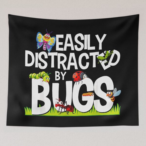 Item preview, Easily Distracted By Bugs Insect Lover Nature Observer Entomologist Gift designed and sold by CharlieConon.