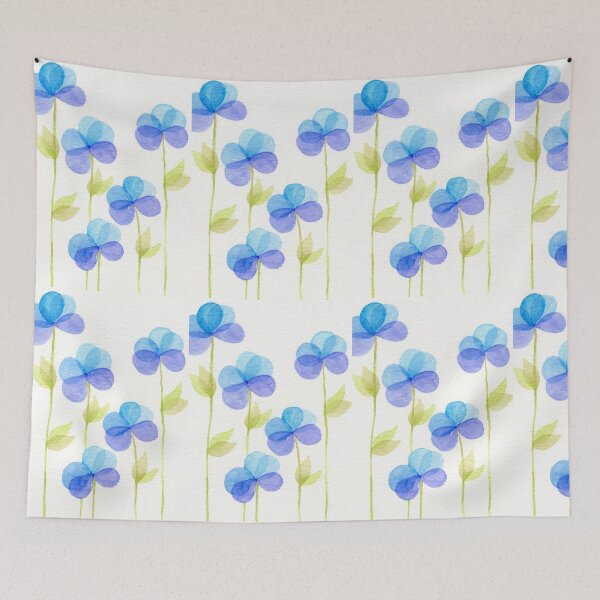 Item preview, Bubble Petals - Blue & Purple designed and sold by Aileen David.