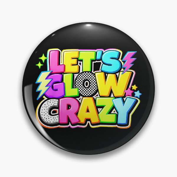 Item preview, Let's Glow Crazy Glow Party Rave Music Festival EDM Blacklight designed and sold by CharlieConon.