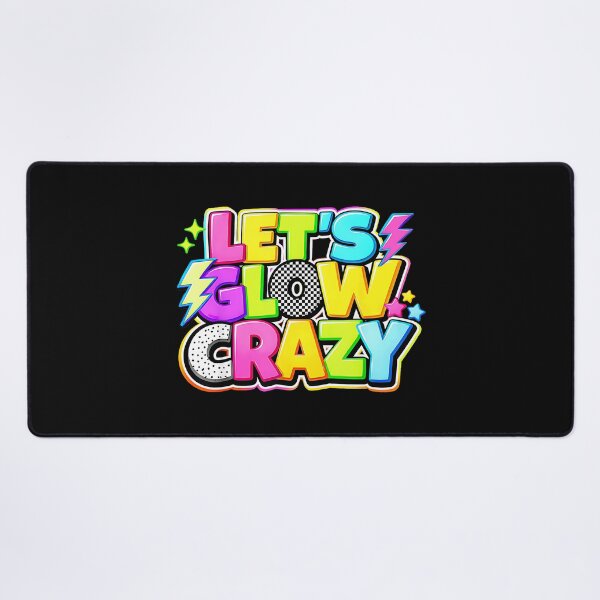 Item preview, Let's Glow Crazy Glow Party Rave Music Festival EDM Blacklight designed and sold by CharlieConon.