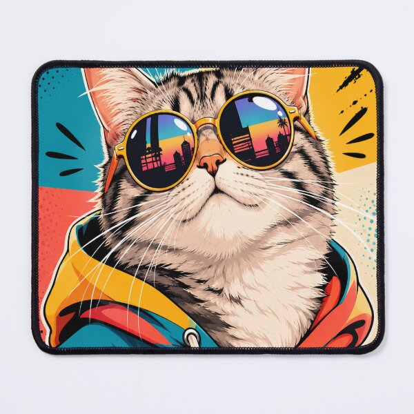 Item preview, Pop-Art Cool Cat in Sunglasses - Retro Comic Style designed and sold by teemix.