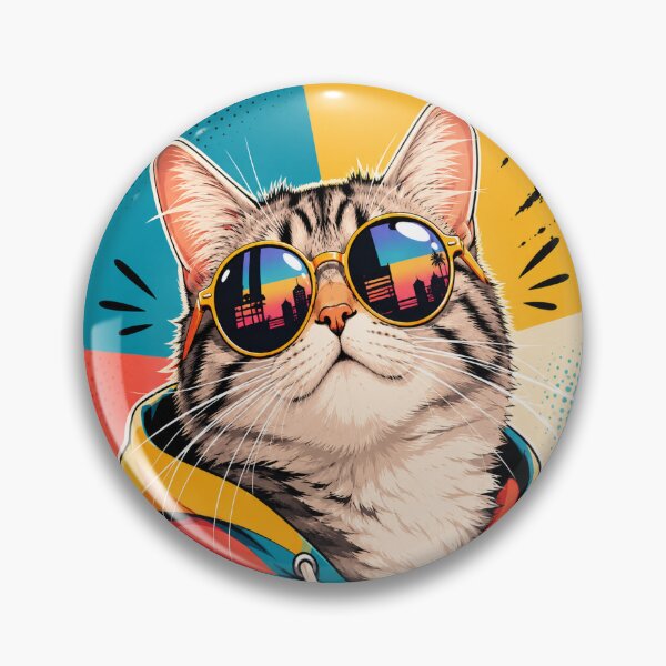 Item preview, Pop-Art Cool Cat in Sunglasses - Retro Comic Style designed and sold by teemix.