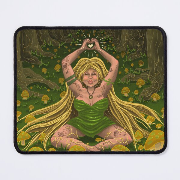 Item preview, Goddess in the Mushroom Forest designed and sold by TheMossAndMermaid.