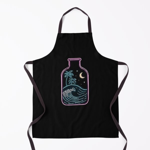 Item preview, Tropical Ocean Wave Night Bottle Crescent Moon Palm Tree designed and sold by Rehnair.