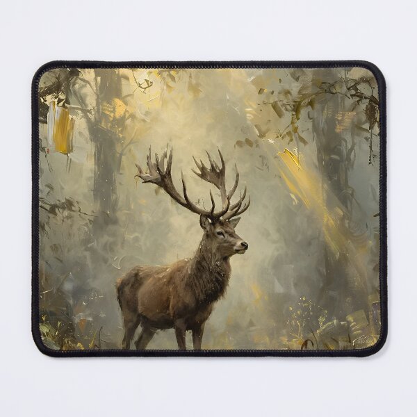 Item preview, Majestic Stag in Enchanted Forest, Woodland Deer Nature Art designed and sold by cr6zym1nd.