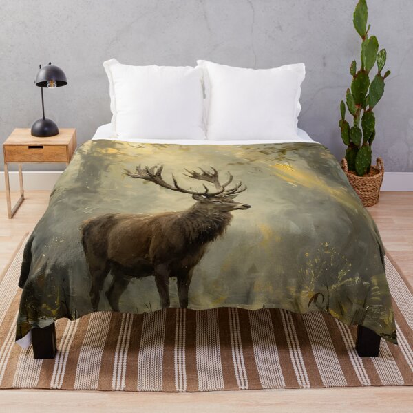 Item preview, Majestic Stag in Enchanted Forest, Woodland Deer Nature Art designed and sold by cr6zym1nd.