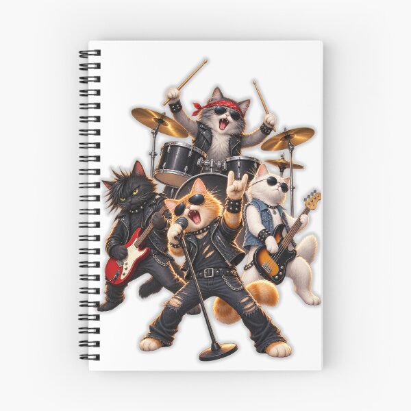 Item preview, Rock ’n’ Roll Cat Band – Punk Rock Cats Playing Guitar, Bass & Drums designed and sold by Little Moments Co..