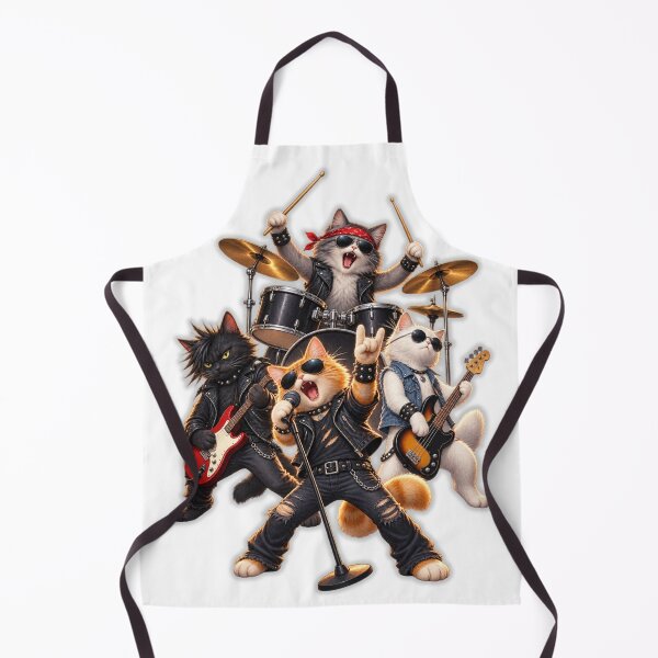 Item preview, Rock ’n’ Roll Cat Band – Punk Rock Cats Playing Guitar, Bass & Drums designed and sold by Little Moments Co..