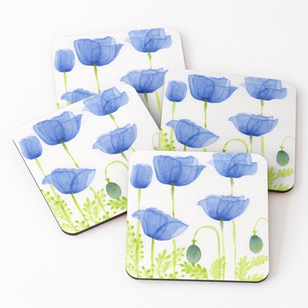 Item preview, Poppies - Blue designed and sold by Aileen David.