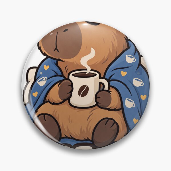 Item preview, Cute Sleepy Capybara Drinking Coffee Not Today designed and sold by Herodestroyer.
