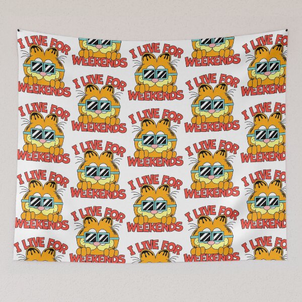 Item preview, Garfield I Live For The Weekends Funny Cool Quote designed and sold by christineirist.