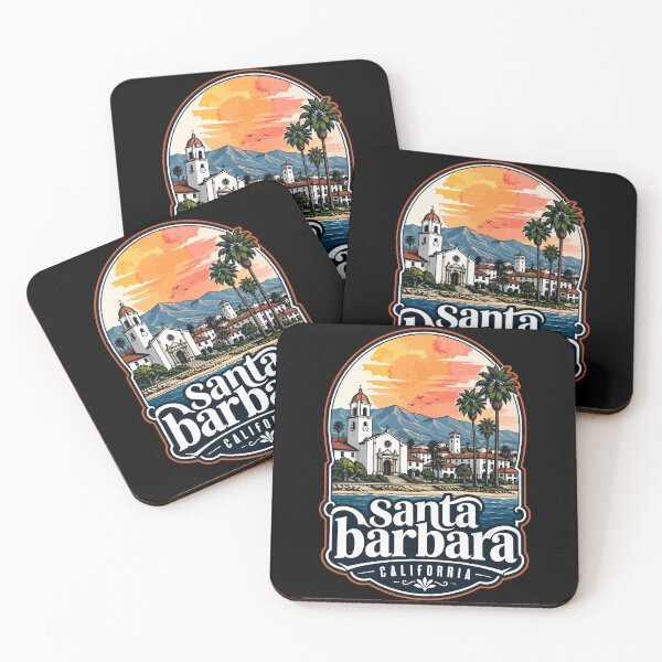 Item preview, Santa Barbara California Coast Watercolor Travel designed and sold by TomFrontierArt.