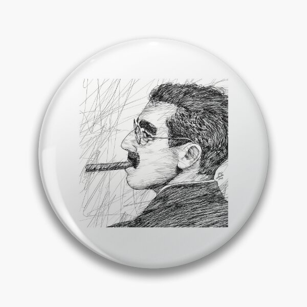 Item preview, Groucho Marx Ink Portrait .1 designed and sold by RazaLondonn.