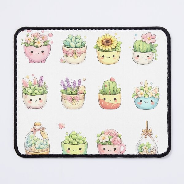 Item preview, Cute Kawaii Succulent Plant Pot Terrarium Pastel Aesthetic Planner designed and sold by Rehnair.