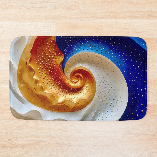 Item preview, Colorful Swirling Waves in Blue and Gold designed and sold by Vicky Brago-Mitchell®.