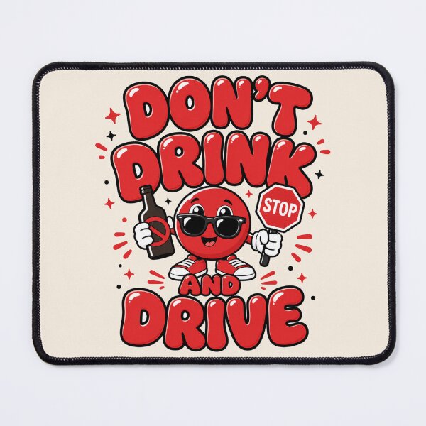 Item preview, Don't Drink And Drive Funny Retro Cartoon Stop Drinking Awareness Sticker designed and sold by Yellowriversss.