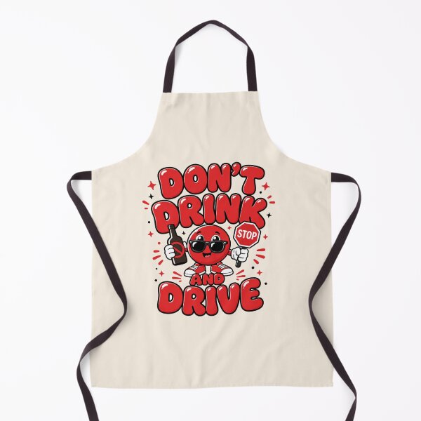 Item preview, Don't Drink And Drive Funny Retro Cartoon Stop Drinking Awareness Sticker designed and sold by Yellowriversss.