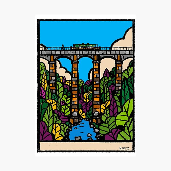 Item preview, Pontcysyllte Aqueduct North Wales,  Original British Landmark Art | GWART designed and sold by GWARTGB.